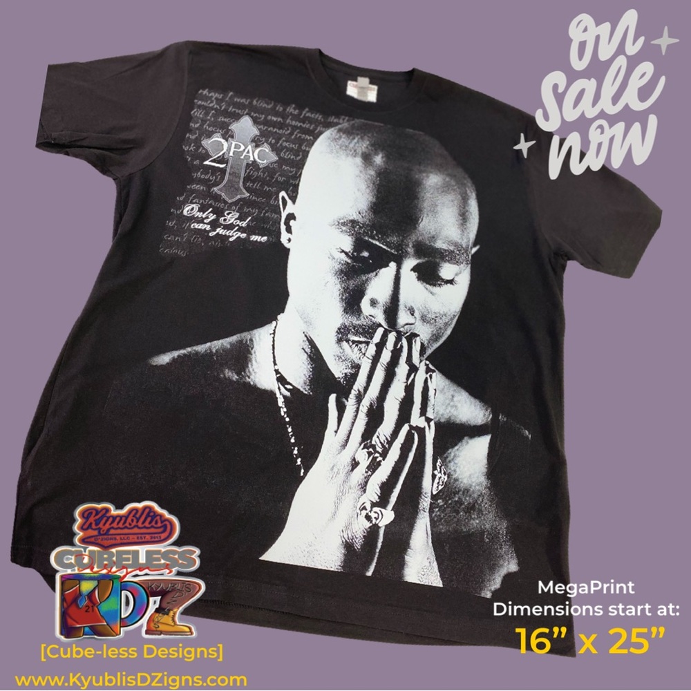 ‘Only God Can Judge Me’ Mega Print -Tupac Shirt